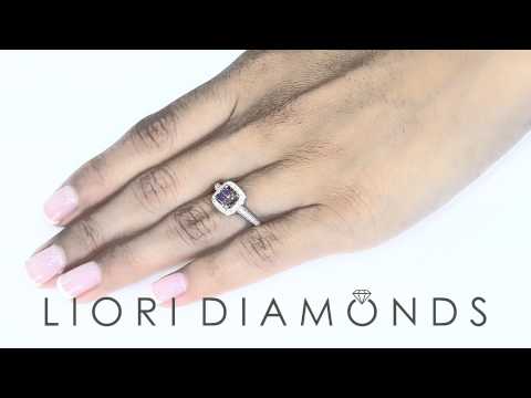 FD-147 - 1.82 Carat Fancy Cognac Brown Radiant Cut Diamond Engagement Ring 18k Pave Halo