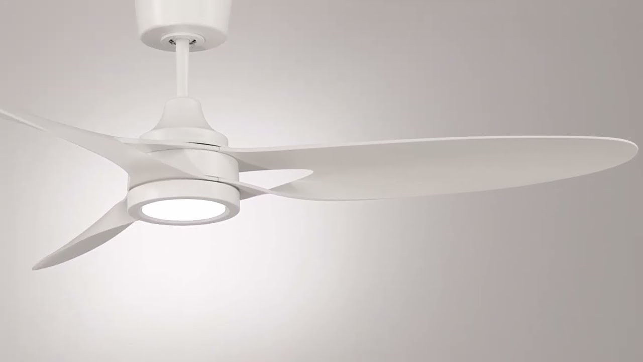 Video 1 Watch A Video About the Casa Vieja Mystere Matte White Indoor Outdoor LED Ceiling Fan