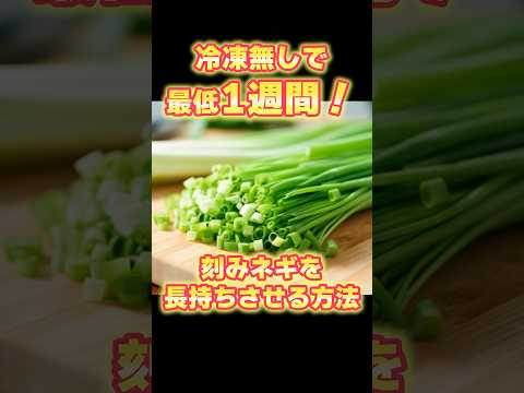 【冷蔵保存で最低1週間】刻みネギを冷凍せずに長持ちさせる4つのポイント【基本の和食】