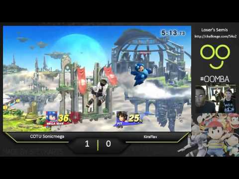 OOMBA 2 - Loser's Semis - COTU Sonicmega (Megaman) vs. KiraFlax (Pit) - Sm4sh Wii U