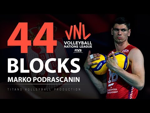 44 Blocks by Marko Podrascanin | Best Blockers VNL 2021