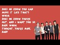 Does He Know? - One Direction (Lyrics)