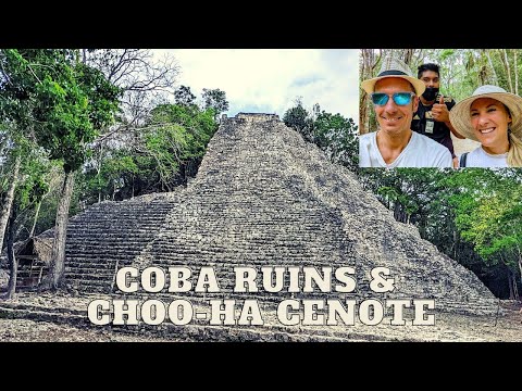 Ruínas de Cobá e cenote Choo-Ha - México abril de 2022