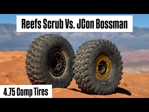 Tire Comparison! Reefs Scrub Vs. Jconcepts Bossman 1.9 4.75 RC crawler tires