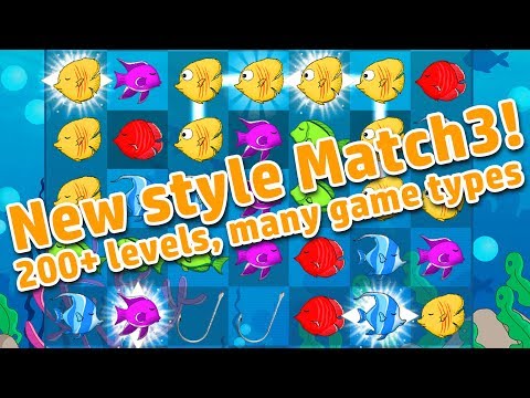 Pirate Seahorse match 3 - find the treasure Video