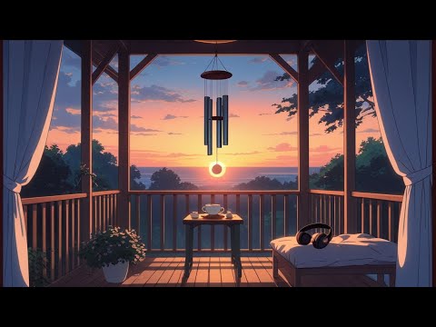 Peaceful Wind Chimes (10 Hours) | Relax & Sleep | Black Screen No Ads