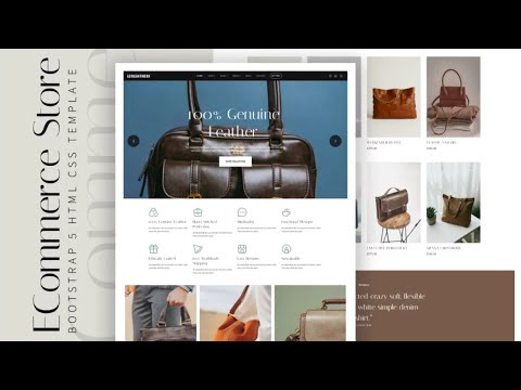 Leo | Leather Bags Store HTML/CSS Website with Source Code
