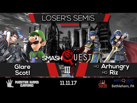 SmashQuest 3 - Glare + Scot! vs. HQ | Arhungry + HQ | Riz - Loser's Semifinals