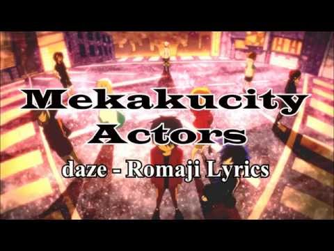 Mekakucity Actors Opening Full [daze] Romaji Lyrics