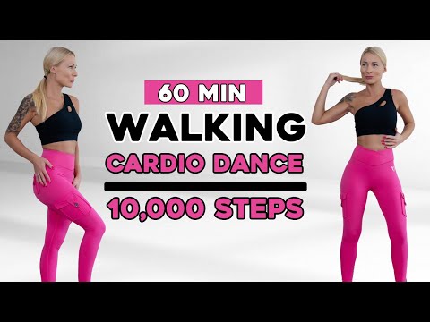 🔥10000 STEPS IN 60 MIN🔥 Walking Cardio Dance Workout🔥 to Burn Fat🔥 Mood Booster🔥No Jumping🔥