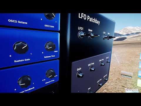 The new UI for the modular synth in Tranzient