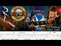 Guns N' Roses - Estranged 1st guitar solo lesson (with tablatures and backing tracks)