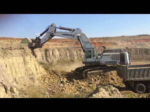 Huge Liebherr 984 Excavator Loading Trucks With Two Passes - Sotiriadis Mining Works