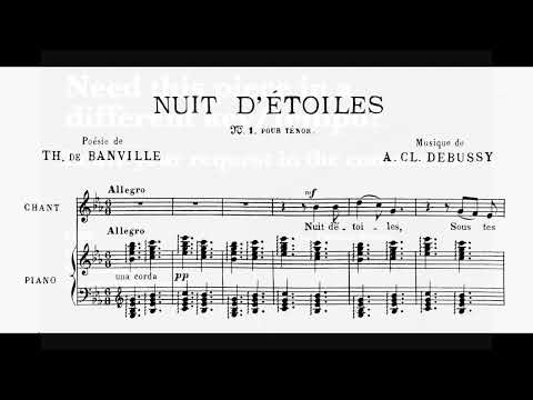 Nuit d'étoiles (C. Debussy) - Eb Major Piano Accompaniment