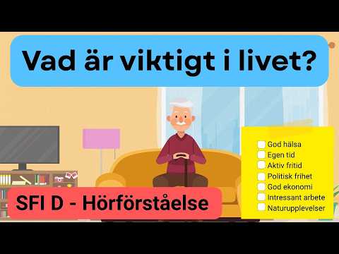 SFI D Hörförståelse - Nationellt prov träning - Lyssna, förstå och svara!