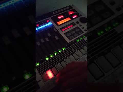 Working the mute control on a Roland 808.