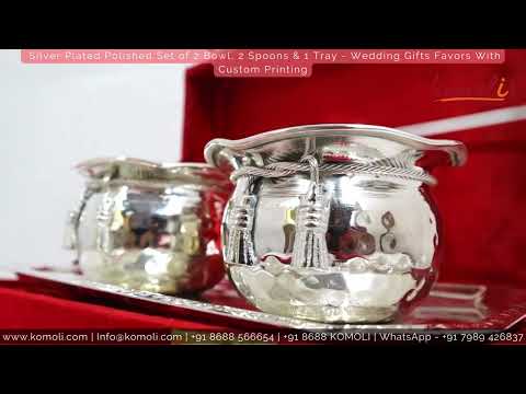 Hot item handi shape silver plated gift set for diwali gifts...