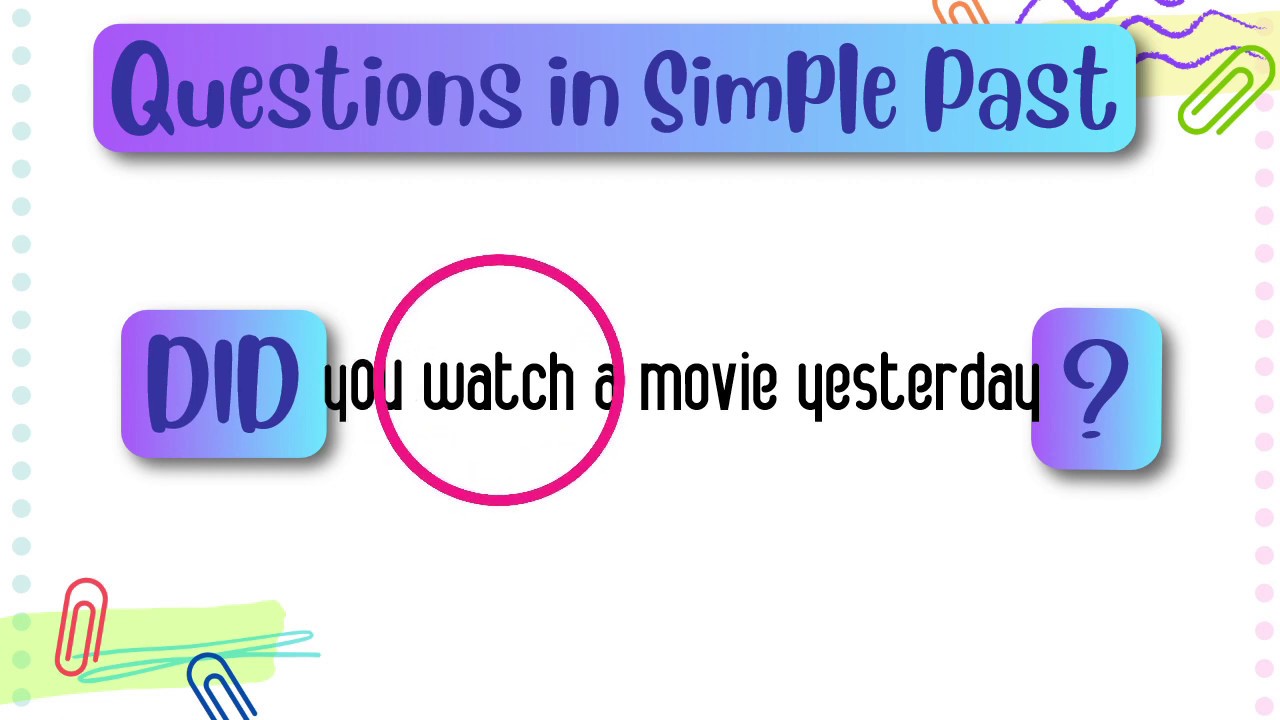 Questions in Simple Past (for children)