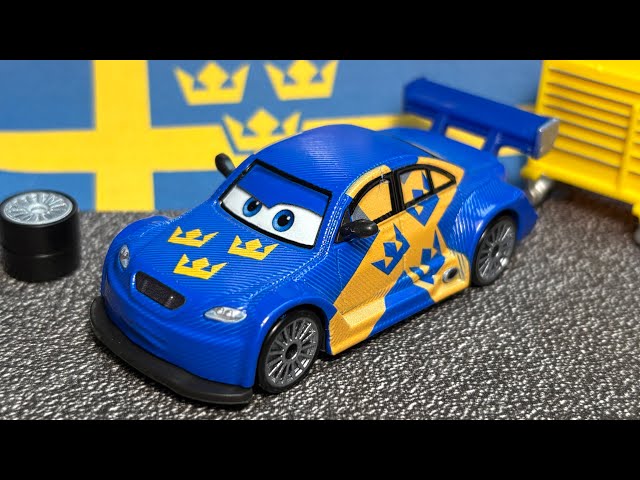 Vídeo relacionado con Mattel Disney Cars 2026 - Coche de carreras sueco fundido a escala 1:55 Flash Nilsson