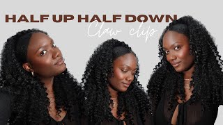 HOW TO: EASY CURLY CROCHET  CLAW CLIP HAIRSTYLE ( tiktok trend)