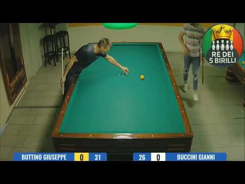 Biliardo 5 Birilli: Buttino Giuseppe vs Buccini Gianni - Una Partita da Manuale!
