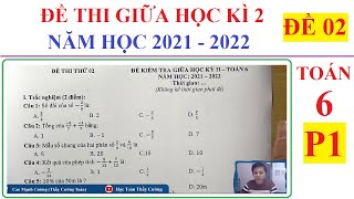 Đề thi Toán lớp 6 giữa học kì 2 (có đáp án) Sở GD&ĐT Bắc Ninh 2021