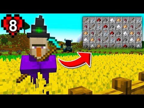 I Built a WITCH FARM in Minecraft Hardcore!