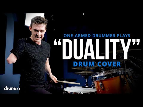 One-Armed Drummer Plays "Duality" by Slipknot