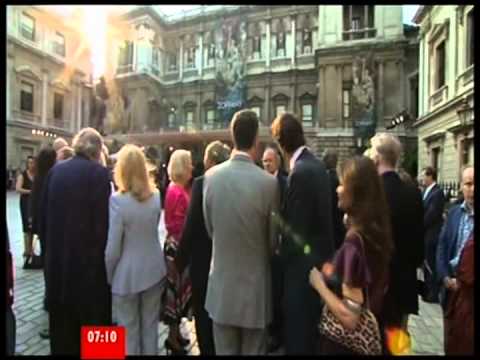 Michael Crawford clip on BBC NEWS - Royal Academy of Arts with the Queen - 23rd May 2012
