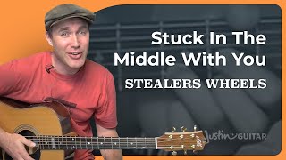 Stuck In The Middle With You - Stealers Wheels (Easy Song Guitar Lesson BS-996) How to play