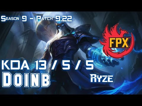 FPX Doinb RYZE vs ZED Mid - Patch 9.22 EUW Ranked
