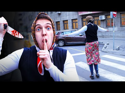 JURIM LJUDE NOŽEM KAO BABA UBICA - Prank (Serbian Dancing Lady)