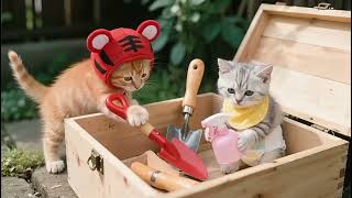 Anak Kucing Oren dan Abu Abu 🐱🧡🤍