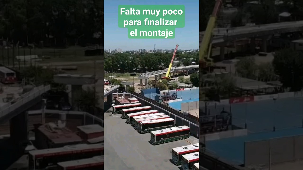 Montajes sobre Club Barracas - Avances en Viaducto Línea Belgrano Sur
