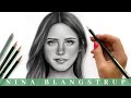 How To Draw And Shade A Girl S Face Using Graphite Pencils My Process Tutorial