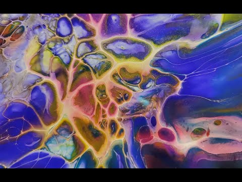 fluid art/pour painting/acrylic painting/painting/paint pouring/cells/sheleeart./blooms MORE BLOOMS