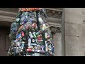 Rubbish Christmas Tree Unveiled In London AFP