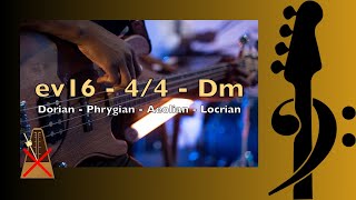 Video thumbnail for World Fusion Groove in D minor | Playing with Modes - Aeolian, Locrian, Dorian & Phrygian - No Bass by Ultimate Session Bass Gym
