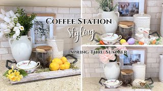 Spring to Summer Coffee Station Styling Ideas | 4 Easy Looks for Seasonal Decor Transformation