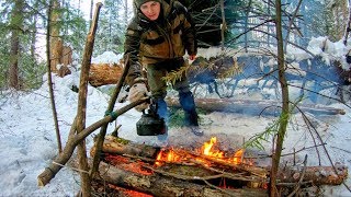 ЛЕСНОЙ ТУАЛЕТ | БЕЗОПАСНОЕ УКРЫТИЕ ЗИМОЙ | ПОМОЩЬ ЗАЙЦУ | ОДИН В ТАЙГЕ ЗИМОЙ