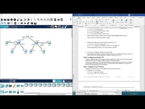 (CCNP ENCOR v8) 5.2.1 Packet Tracer - Configure VTP and DTP