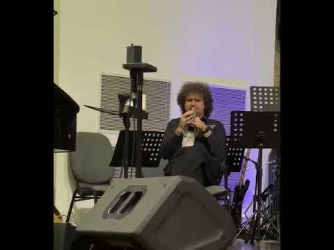 MARCO PIEROBON WARMING UP FOR HIS RECITAL AT THE 2024 BRAZIL JAZZ TRUMPET FESTIVAL.