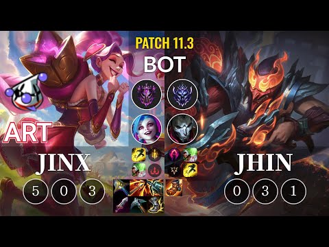 RJ Art Jinx vs Jhin Bot - KR Patch 11.3