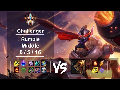 Middle Rumble vs Akshan KR Challenger Patch 12.18
