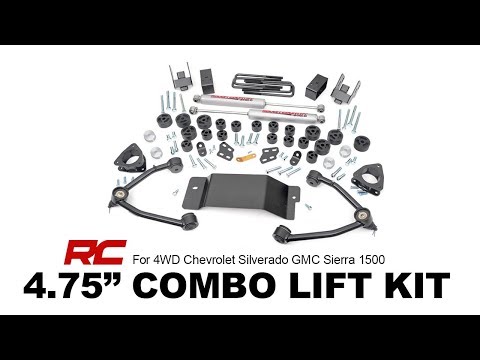 4WD Chevrolet Silverado GMC Sierra 1500 4.75" Combo Lift Kit Installation