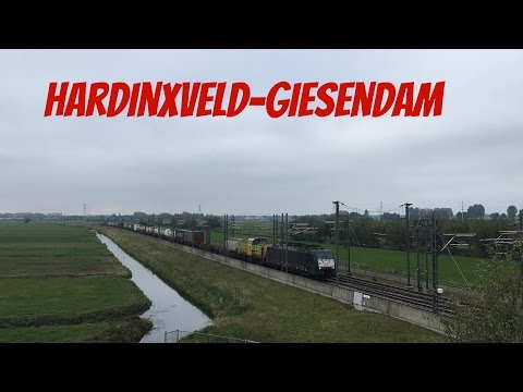Goederentreinen langs Hardinxveld-Giesendam 22-10-2016