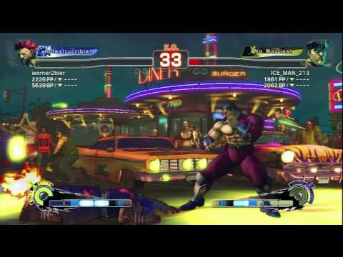 WERNER2BIER (Akuma) Vs ICE_MAN_213 (M.Bison) SSF4 AE Ranked Matches - PSN