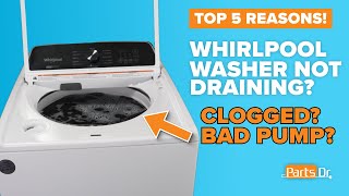 Washer won't drain? Top 5 Things to Troubleshoot & Fix Whirlpool Maytag Amana Top Load Washer