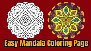Mandala Coloring Page Colored With Relaxing Music Colored By Osman Mandalas World | Video 33