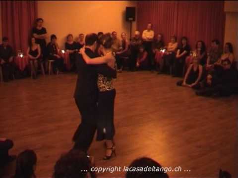  Alberto Colombo  and  Alessandra Rizzotti  are  dancing  to  the  milonga  "  El Lloron  "